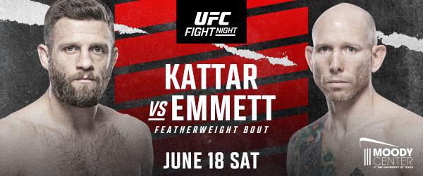UFC FIGHT NIGHT KATTAR vs EMMETT - MMA Fight Coverage