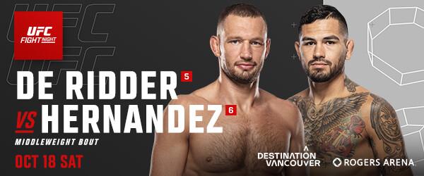 UFC De Ridder vs Hernandez - MMA Fight Coverage