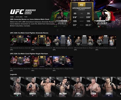 UFC archive content is organized by collection- MMA Fight Coverage