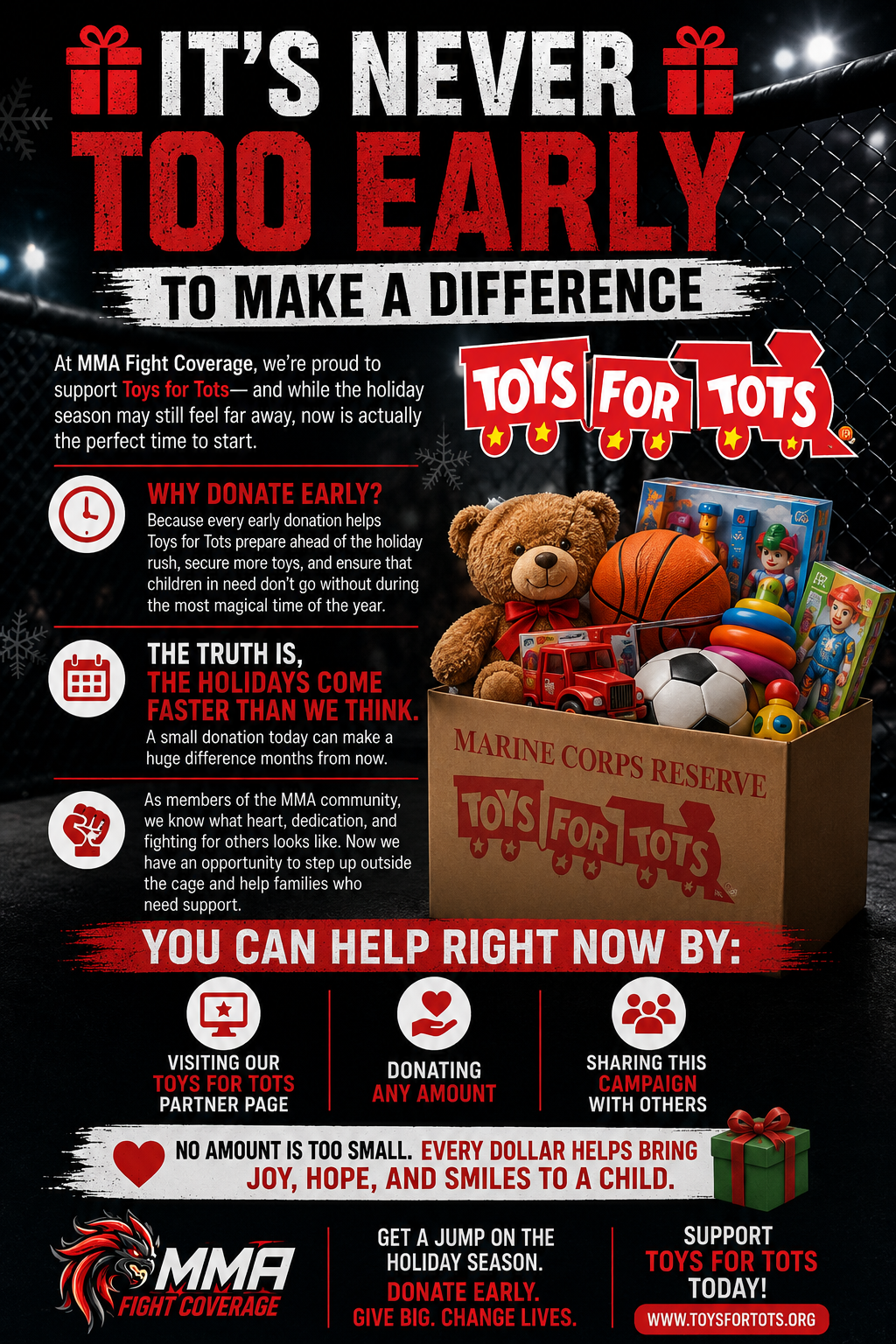 Toys for Tots and MMA Fight Coverage